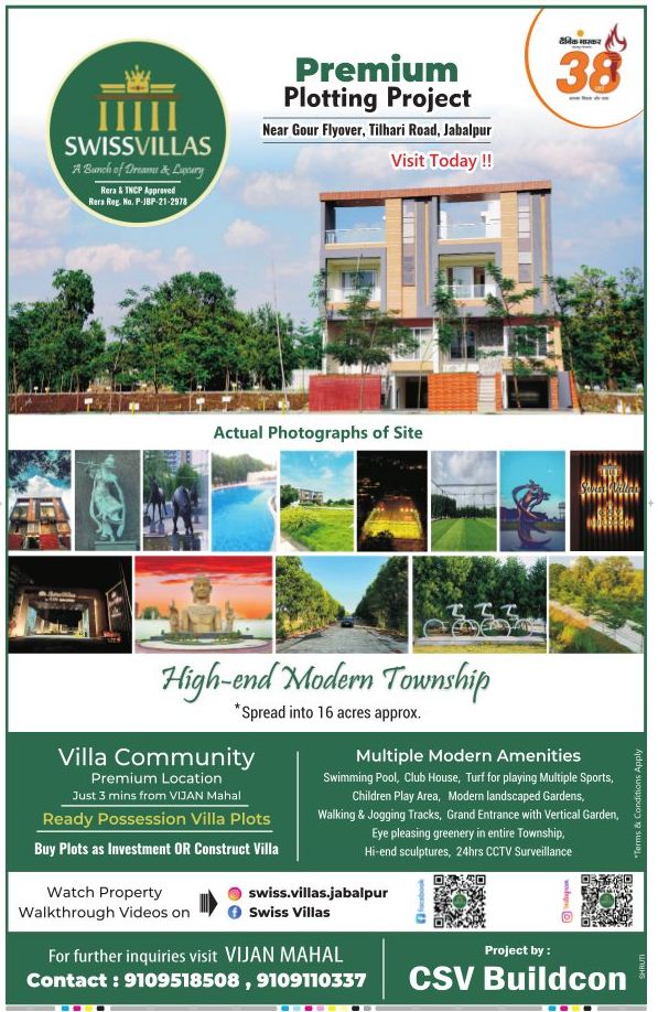 Available Plots For Sale – Swissvillas – Jabalpur